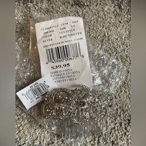 NWT Davids Bridal Rhinestone Scroll Comb